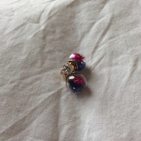 Flower Power Retro double sided earrings - Picture 5 of 5